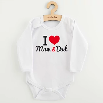 Body nyomott mintával New Baby I Love Mum and Dad