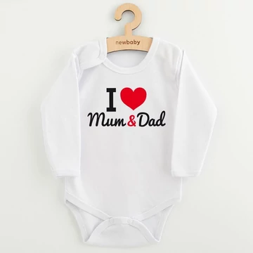 Body nyomott mintával New Baby I Love Mum and Dad