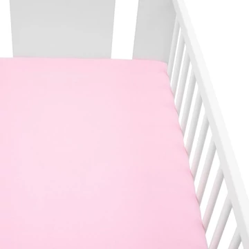 Jersey lepedő kiságyba New Baby 120x60 rózsaszín