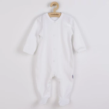 Baba pamut kezeslábas New Baby Practical fehér fiú
