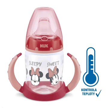 Baba tanuló itatópohár NUK Disney Mickey hőmérséklet jelzővel 150 ml piros