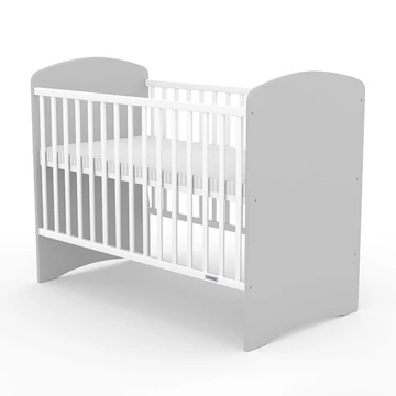 Gyerek kiságy New Baby LEO fehér-szürke