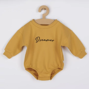 Hosszú ujjú baba body baggy Koala Dreamer mustár