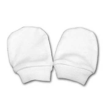 New Baby újszülött pamut karomkesztyű – fehér (0–6 hó)