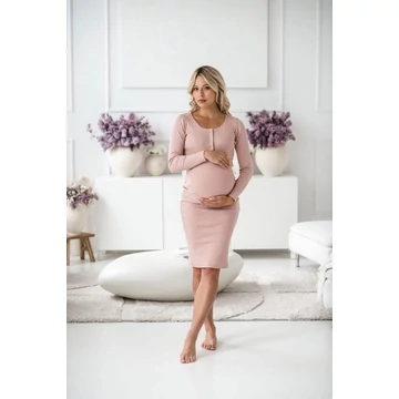 Pocakos poros cédrusbordás kismama Tummy milk & love púderrózsaszín