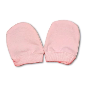 New Baby újszülött pamut karomkesztyű – rózsaszín (0–6 hó)