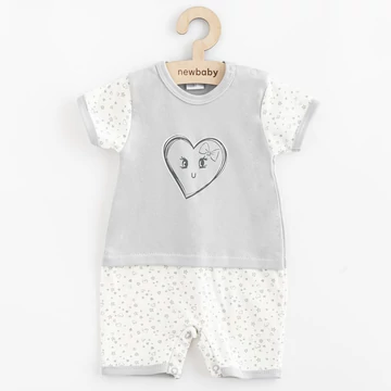 Baba pamut nyári kezeslábas New Baby Szivecske