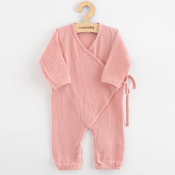 Baba muszlin kezeslábas New Baby pink