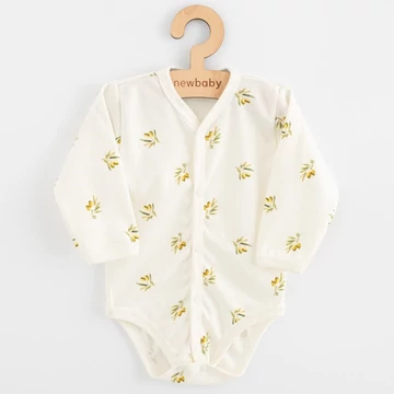 Baba Biopamut hosszú ujjú patentos body New Baby Olives