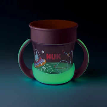 Bájos itató pohár  Mini Magic NUK Cup Night 160 ml pink