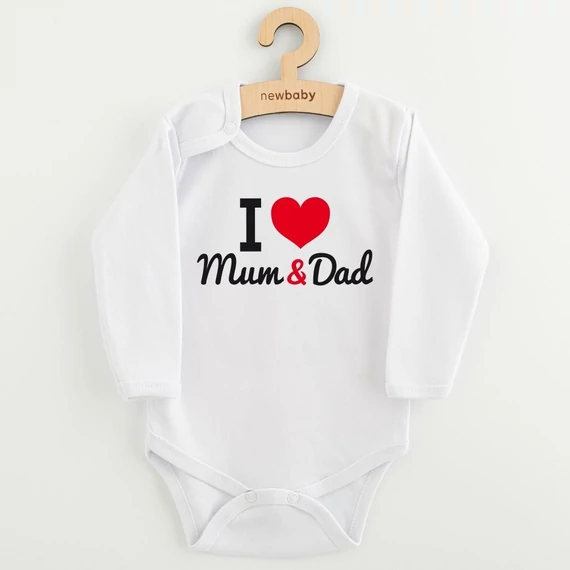 Body nyomott mintával New Baby I Love Mum and Dad