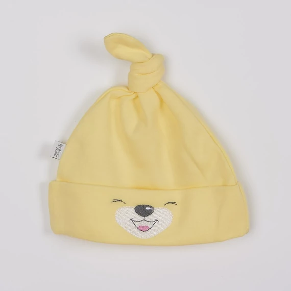 Baba pamut sapka Bobas Fashion Lucky sárga