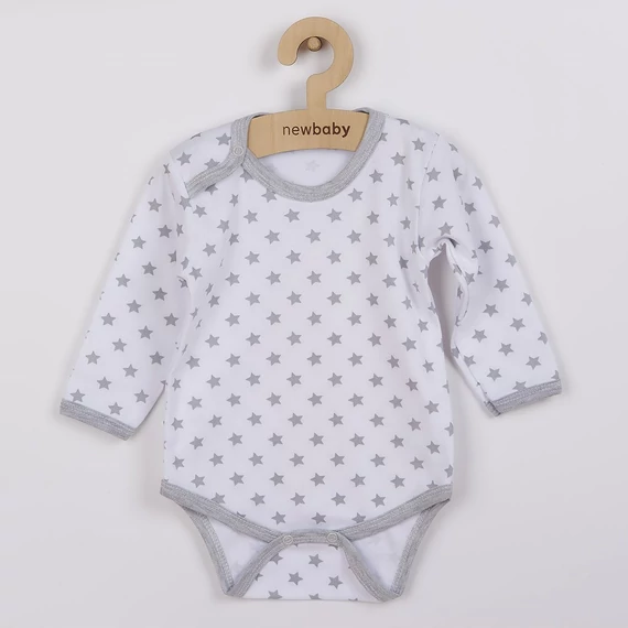 Baba body New Baby Classic II szürke csillagokkal