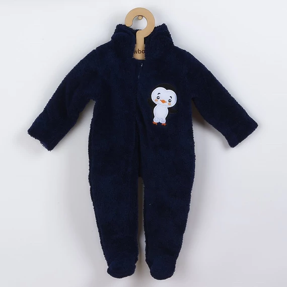 Téli baba kezeslábas New Baby Penguin sötét kék