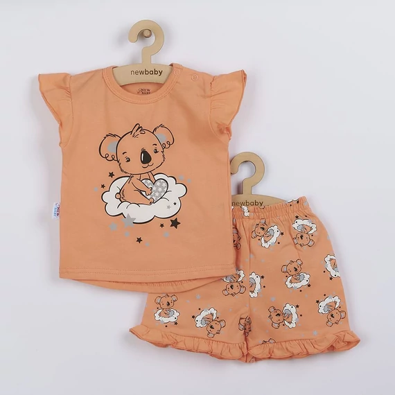 Gyermek nyári pizsama New Baby Dream lazacszín