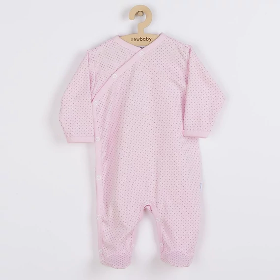 Baba pamut kezeslábas oldalsó bekapcsolássa New Baby Lovely pöttyök