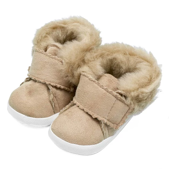 New Baby téli bundás velúr baba cipő tépőzárral
