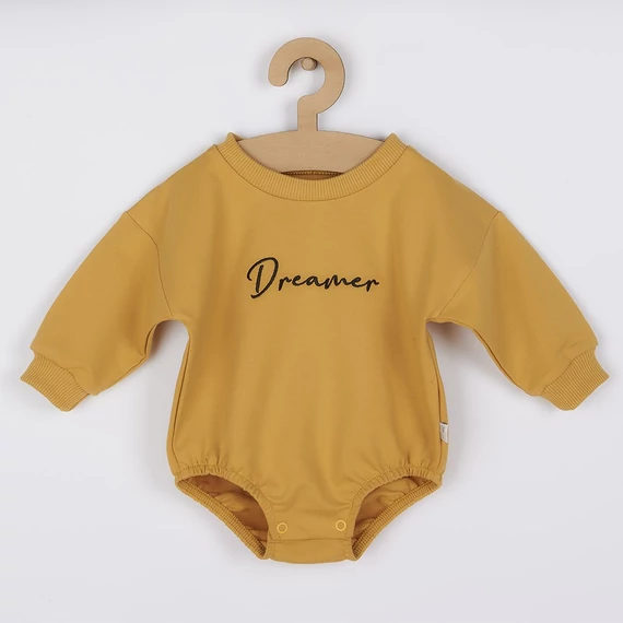 Hosszú ujjú baba body baggy Koala Dreamer mustár