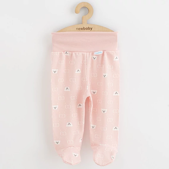 Baba lábfejes nadrág New Baby Classic II maci fehér