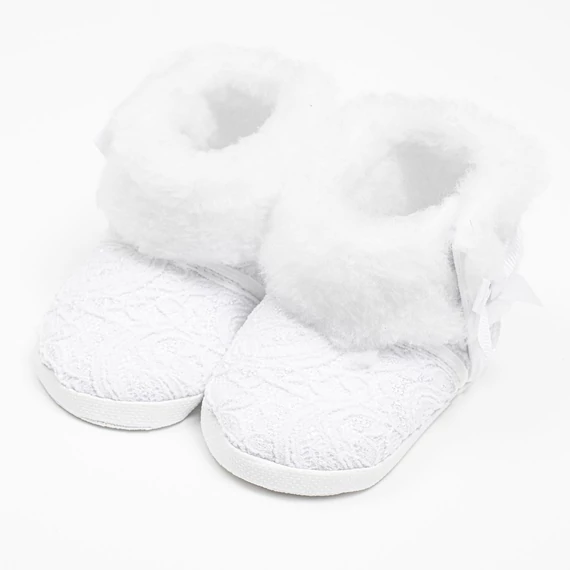 Baba téli csipke csizma New Baby 3-6 h fehér