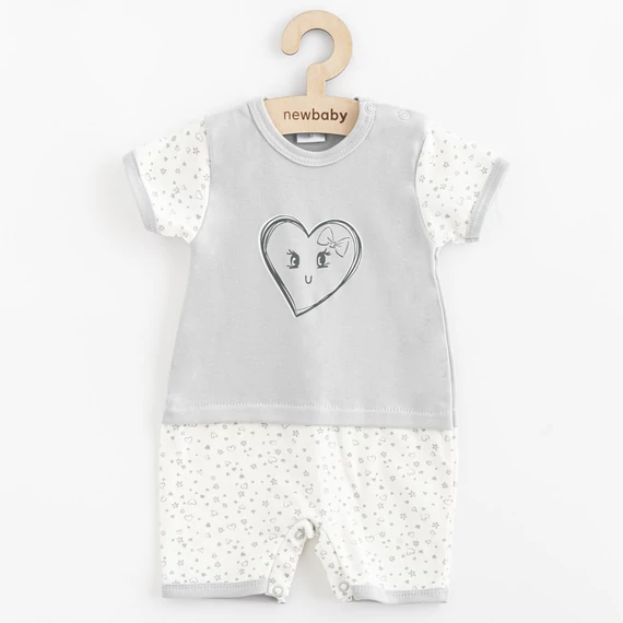 Baba pamut nyári kezeslábas New Baby Szivecske