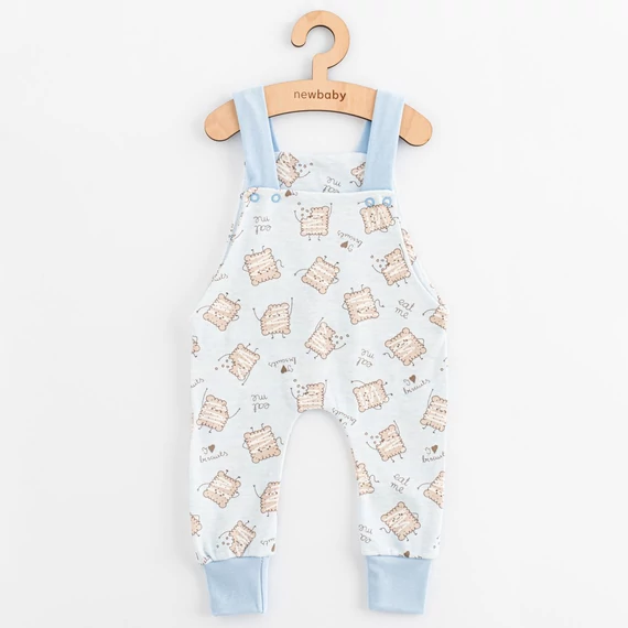 Baba pamut kantáros nadrág New Baby Biscuits kék