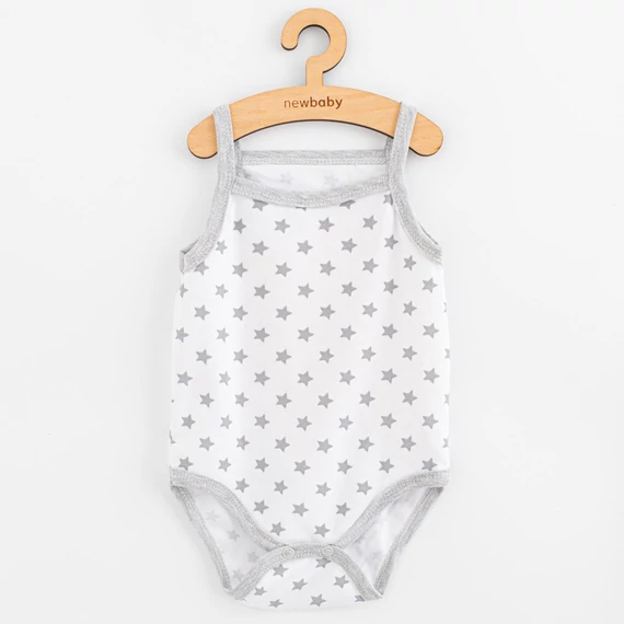 Baba body ujj nélküli New Baby Classic II szürke csillagokat lány