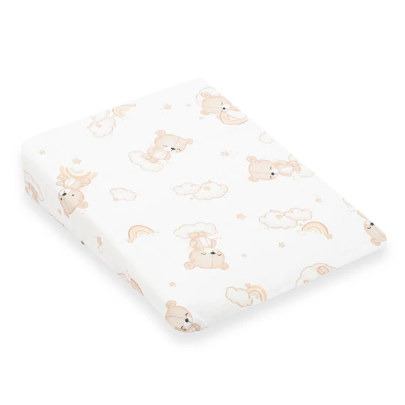 Baba párna huzat- ék alakú New Baby BASIC fehér 30x37 cm bear beige