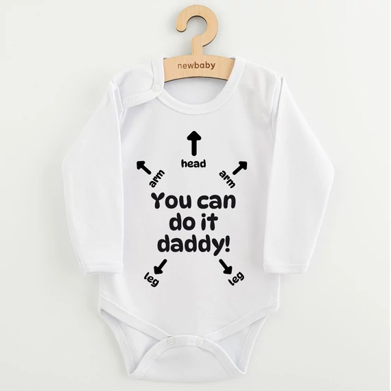 Baba body nyomtatással New Baby You can do it daddy!