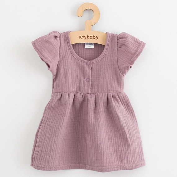 Baba muszlin ruha New Baby lavender