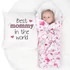 Kép 5/6 - Klasszikus megkötős pólya New Baby rózsaszín szívecskék