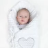 Kép 5/6 - Luxus megkötős pólya Minka New Baby fehér 75x75 cm