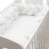 Kép 2/6 - Védő fonott rácsvédő kiságyba New Baby Minka és pöttyök szürke