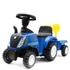 Kép 1/6 - Gyerek jármű traktor utánfutóval és szerszámokkal Baby Mix New Holland kék