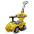 Kép 1/6 - Bébitaxi tolókarral 3az1-ben Baby Mix Mega Car sárga