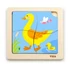 Kép 1/2 - Fa képes kirakó puzzle Viga 4 db kacsa