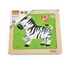 Kép 2/2 - Fa képes kirakó puzzle Viga 4 db Zebra
