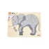 Kép 2/3 - Gyermek fa puzzle Montessori Viga Elefánt