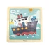 Kép 1/3 - Fa képes kirakó puzzle Viga 9 db Hajó