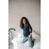 Kép 2/5 - Kismama és szoptató blúz Milk Shirt milk & love kék
