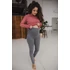 Kép 6/6 - Magas derekú kismama leggings milk & love kék