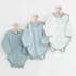Kép 1/4 - Baba body teljes hosszában patentos New Baby Classic II Lány 3db menta