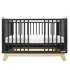 Kép 3/6 - Gyerekágy leesésgátlóval New Baby MARCUS 120x60 cm grafit/természetes