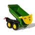 Kép 2/6 - Dömper vontató pótkocsi Rolly Toys John Deere Halfpipe zöld