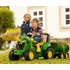 Kép 4/6 - Dömper vontató pótkocsi Rolly Toys John Deere Halfpipe zöld