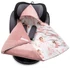 Kép 1/4 - Bélelt babatakaró, pólya autós hordozóba New Baby pink