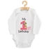 Kép 2/2 - Baba body nyomtatással New Baby My first birthday pink