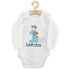 Kép 2/2 - Baba body nyomtatással New Baby My first birthday blue