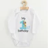 Kép 1/2 - Baba body nyomtatással New Baby My first birthday blue